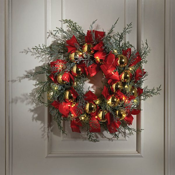 40Cm Bauble Wreath