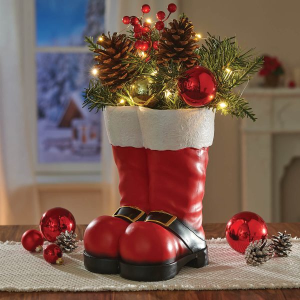 Santa Boots Floral Arrangement