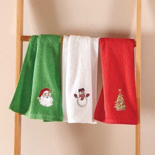 Set of 3 Christmas Hand Towels