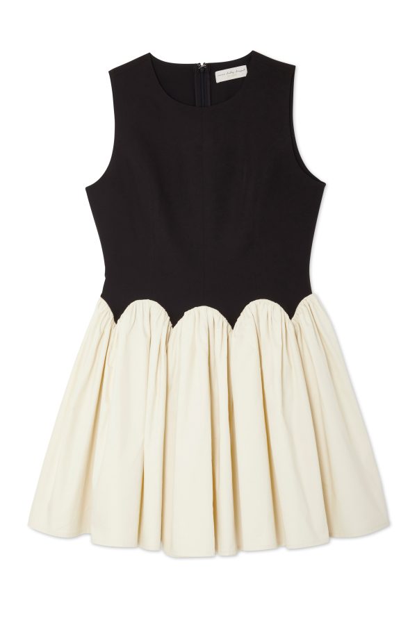 Women's and Cream Mini Monika Dress Petite in Black, Size 6, 100% Cotton by Never Fully Dressed - Image 9