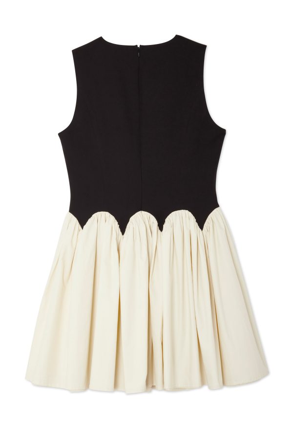 Women's and Cream Mini Monika Dress Petite in Black, Size 6, 100% Cotton by Never Fully Dressed - Image 10