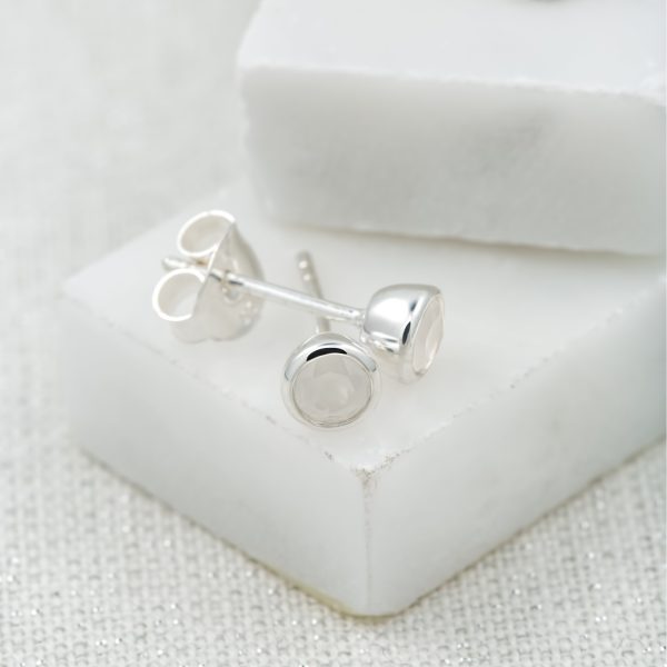 June Birthstone Earrings (Moonstone) - Image 2