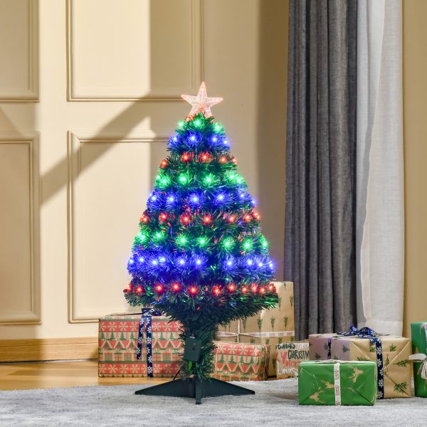 HOMCOM 3ft 90cm Fiber Optic Xmas Tree Artificial Christmas Tree   Aosom UK - Image 2