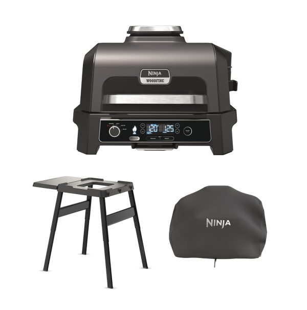 Ninja Woodfire Pro XL Electric BBQ Grill & Smoker with Stand & Cover - Image 2