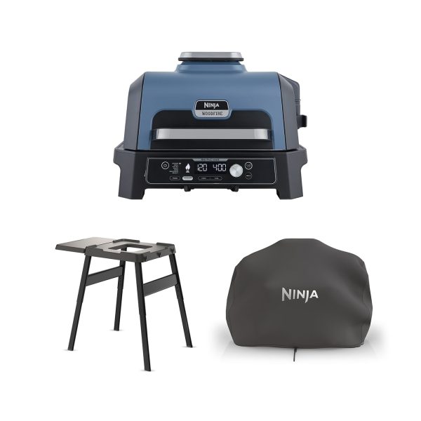 Ninja Woodfire Pro Connect XL Electric BBQ Grill & Smoker with Stand & Cover - Image 2