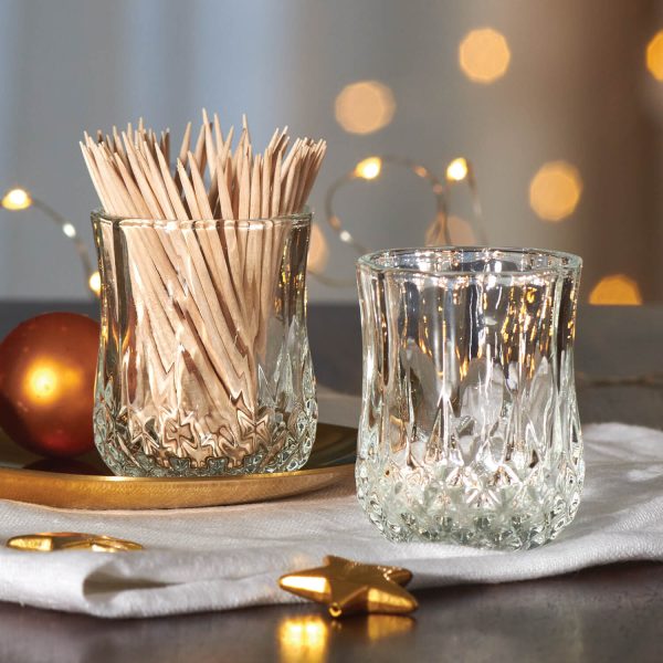 Set 2 Crystal Cocktail Stick Glasses