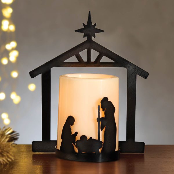 Nativity Scene Led Candle Holder