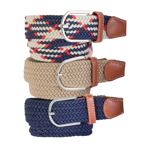 Set Of 3 Ladies Stretch Belts