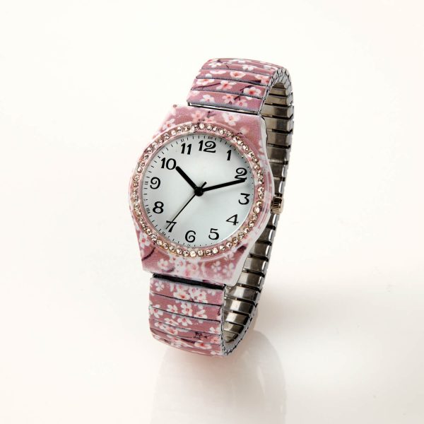 Pink-Elastic-Flower-Watch-