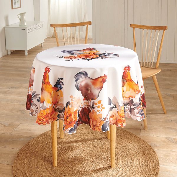 140Cm-Round-Rooster-Table-Cloth