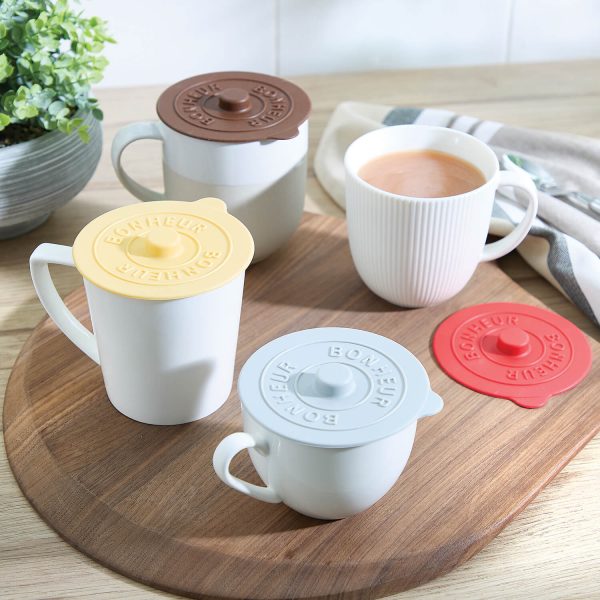 Set Of 4 Silicone Mug Lids