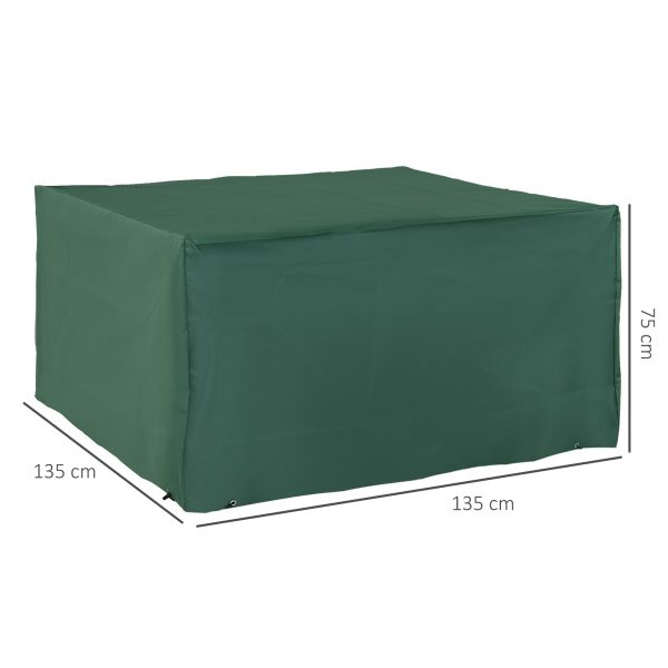 Outsunny Rattan Furniture Protector: Cube-Shaped UV & Rain Guard for Garden Wicker, 135x135x75cm, Outdoor Furniture Cover   Aosom UK - Image 3