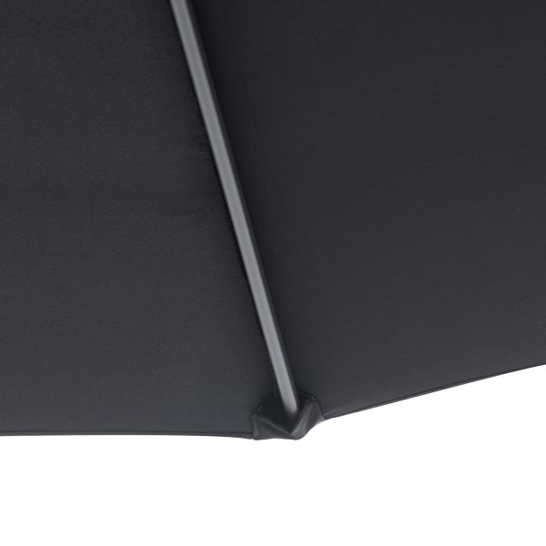 Outsunny 3(m) Garden Cantilever Parasol Patio Banana Hanging Umbrella Sun Shade with Crank & Tilt, 8 Ribs and Cross Base, Black   Aosom UK - Image 8