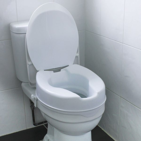 Raised Toilet Seat White Weight Capacity: 190kg W35cm x L40cm