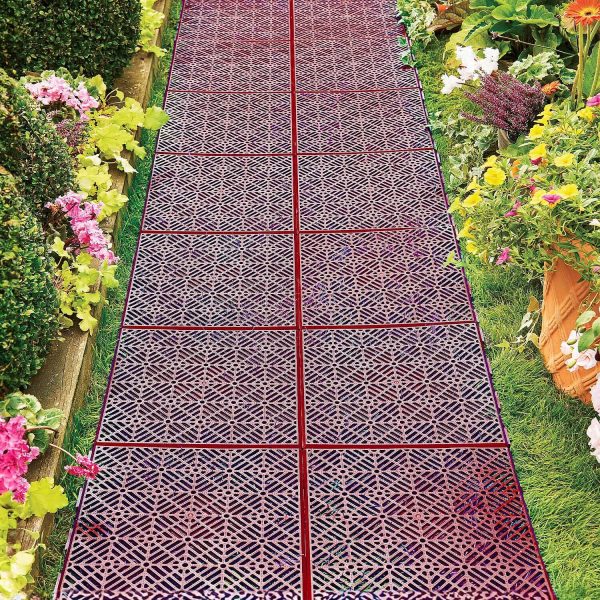 Garden Tiles Terracotta Pack of 5 29.5 x 29.5cm