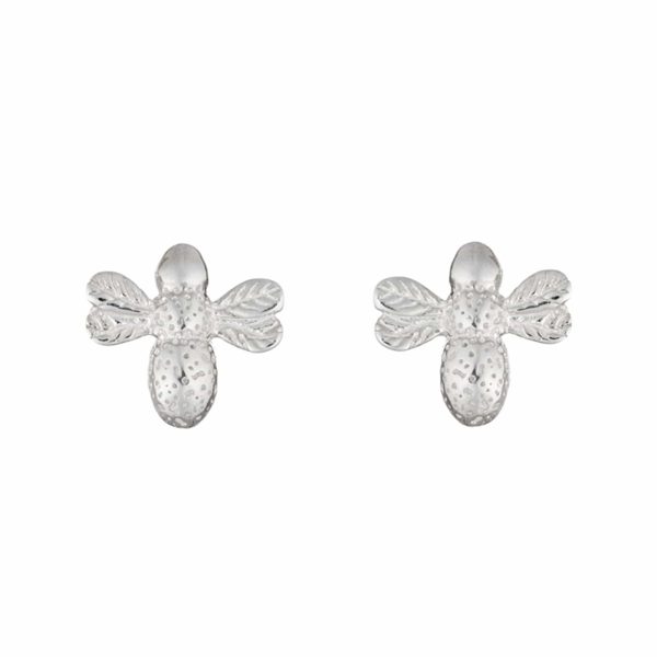 Silver Bee Stud Earrings - Image 2