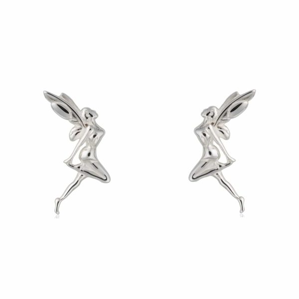 Silver Fairy Stud Earrings