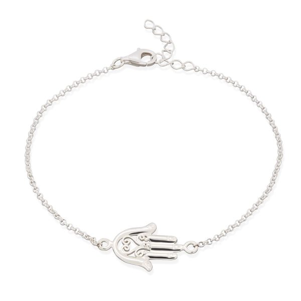 Silver Fatima Hand Bracelet - Image 2