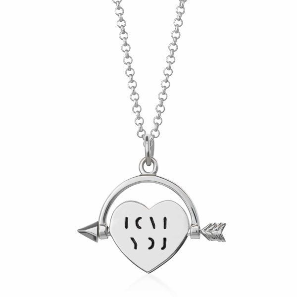 Silver Heart Spinner Necklace - Image 2