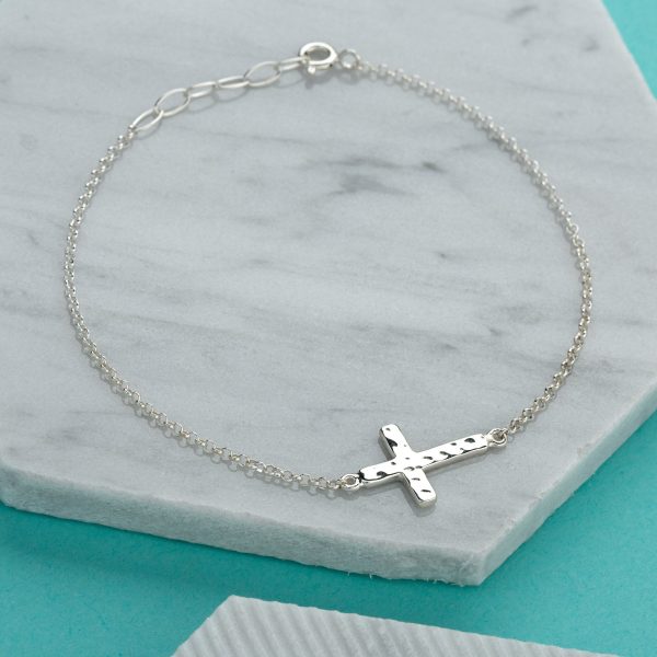 Silver Cross Bracelet - Image 2