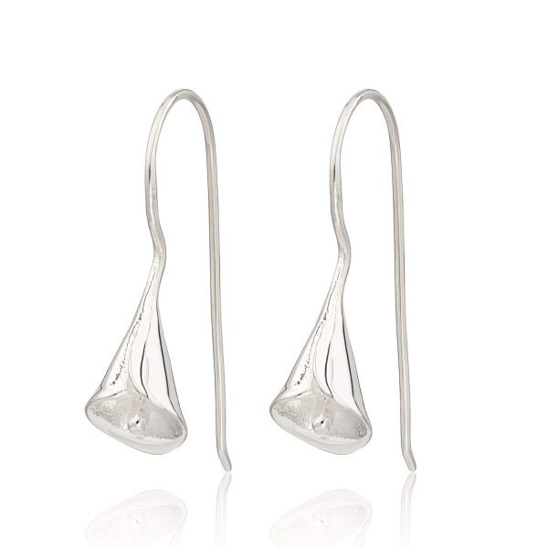 Silver Lily Hook Earrings - Image 2