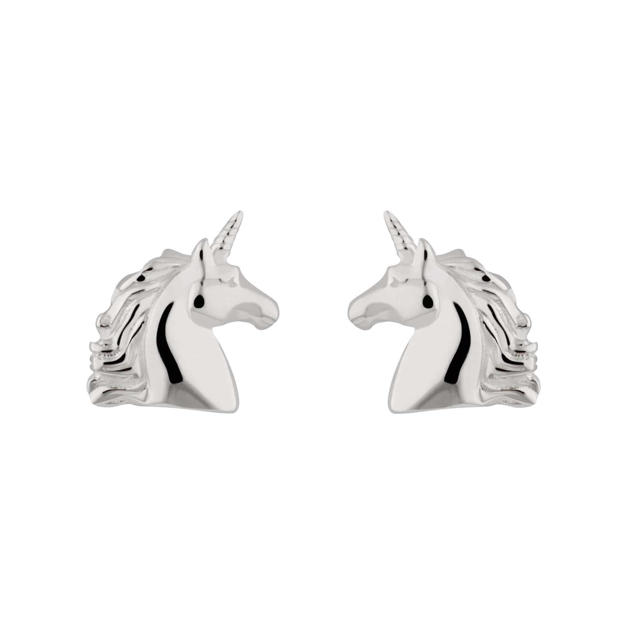 Silver Unicorn Stud Earrings - Image 2