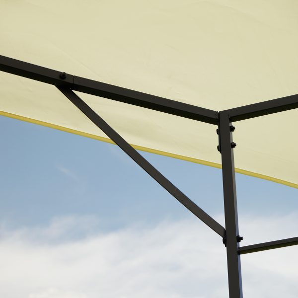 Outsunny 3x3m Garden Gazebo, Metal Frame, Water-resistant PE Canopy, Ideal for Parties & BBQs, Cream   Aosom UK - Image 8