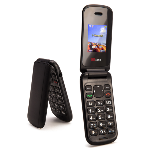 Returned Resale - TTfone Black TT140 with USB Cable and No Sim Card