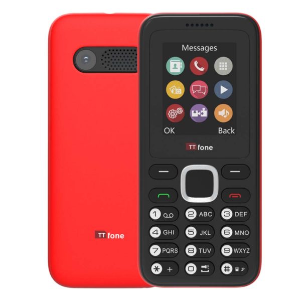 Returned Resale - TTfone TT150 Dual SIM Red / with USB Cable / No Sim Card