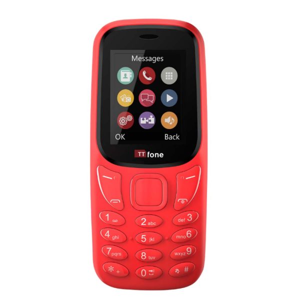 TTfone TT170 Dual SIM | Easy to Use Dual SIM Mobile Phone Red / with USB Cable / Vodafone