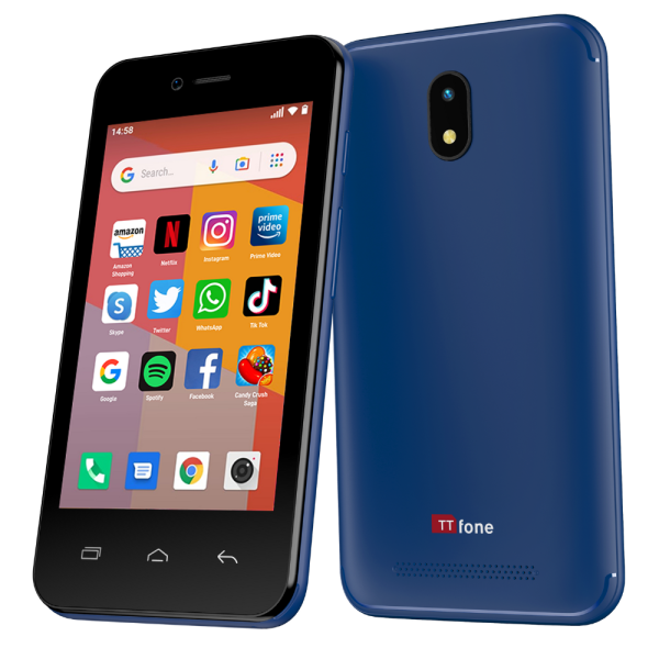 Returned Resale - TTfone TT20 Dual SIM Blue / USB Cable / Giffgaff