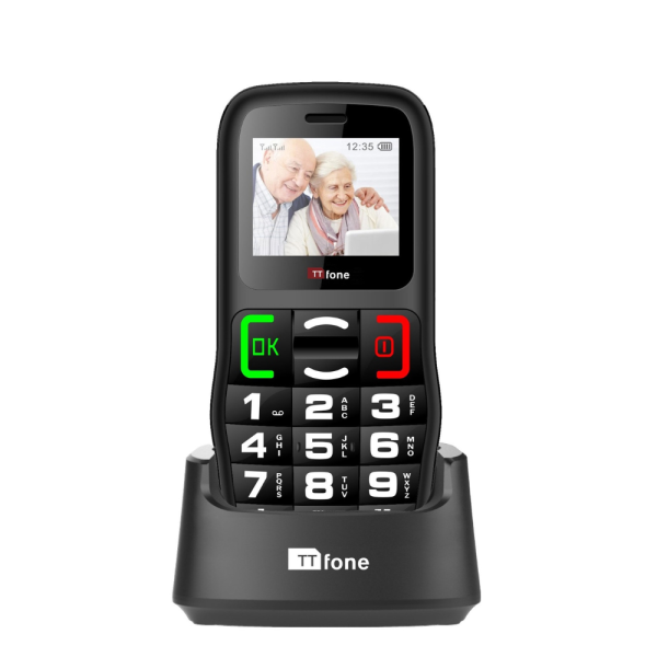 TTfone TT220 Big Button Mobile with Dock Charger, O2 Pay As You Go