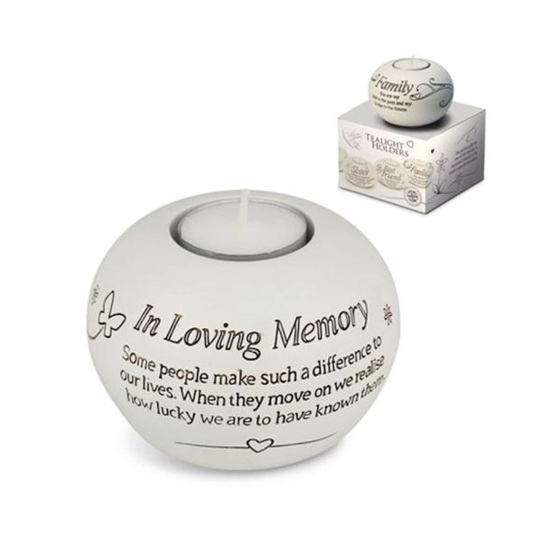 With Sentiment Tealight Holder Loving Memory