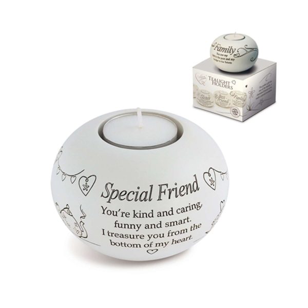 With Sentiment Tealight Holder Special Friend