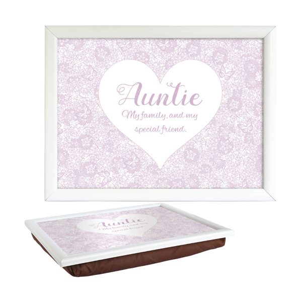 With Sentiment Lap Tray Auntie