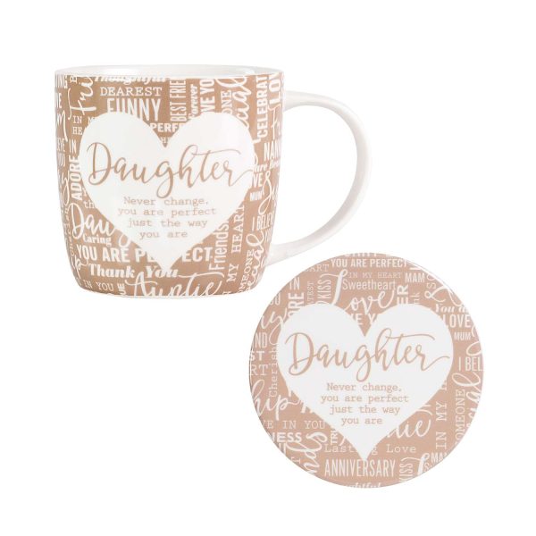 With Sentiment Mug & Coaster Daughter