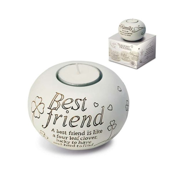 With Sentiment Tealight Holder Best Friend