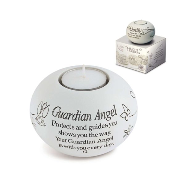 With Sentiment Tealight Holder Guardian Angel