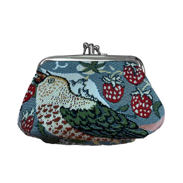 Frame Purse Strawberry Theif Grey