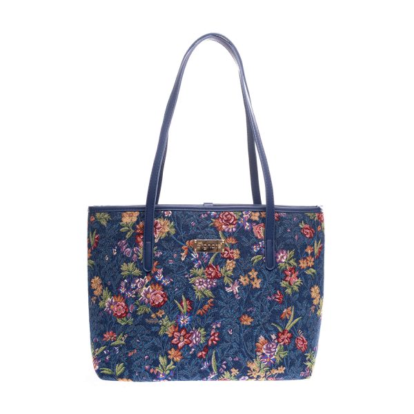 Tote Bag Flower Meadow Blue