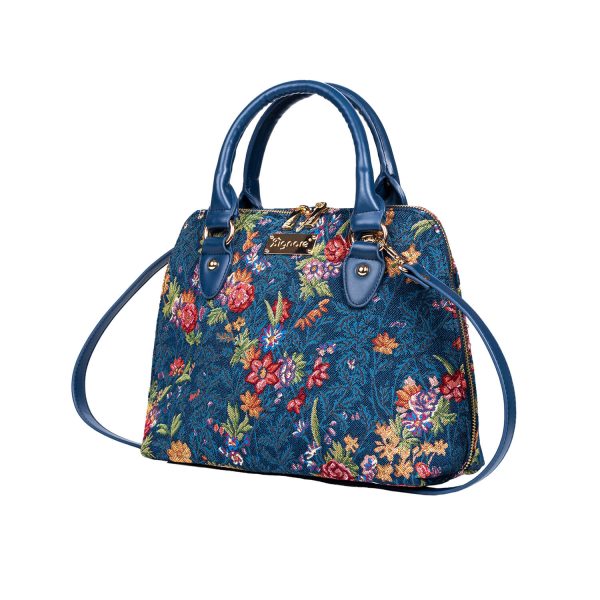 Convertible Top Handle Bag Flower Meadow Blue