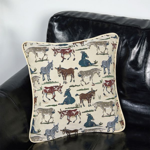 Tapestry Cushion Cover Happy Donkey