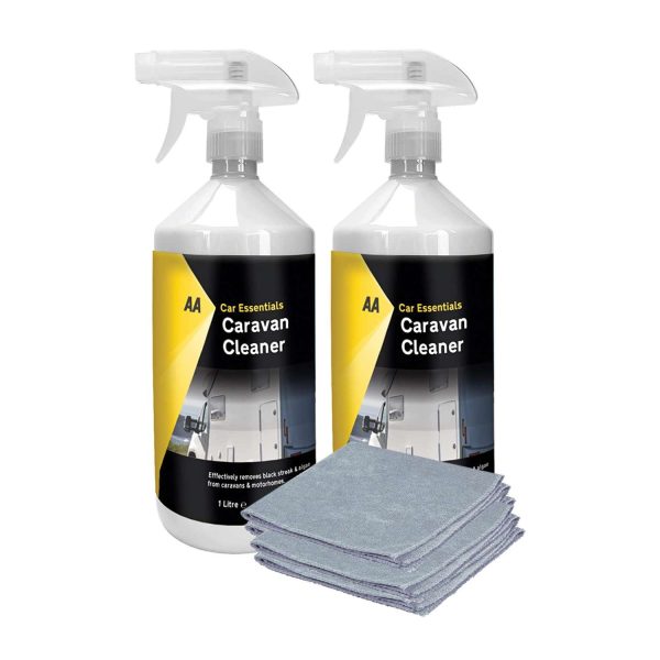 Aa Caravan Cleaner: 2 X 1 L Waterless Wash & Wax Plus 4 X Mf Cloths