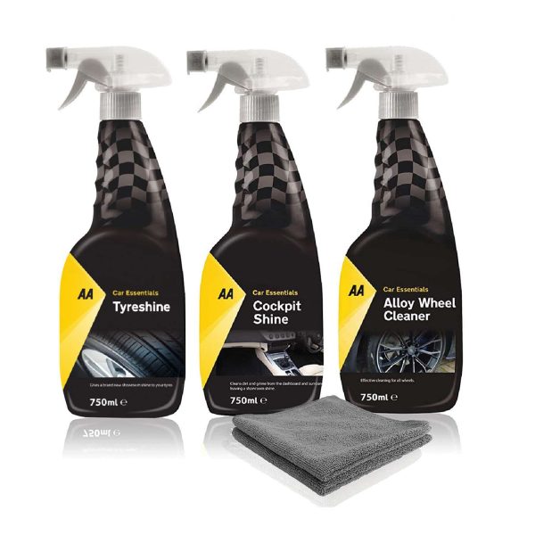 Aa Car Cleaning: W Cleaner, C Shine, T Shine + 2 X Mf Cloths