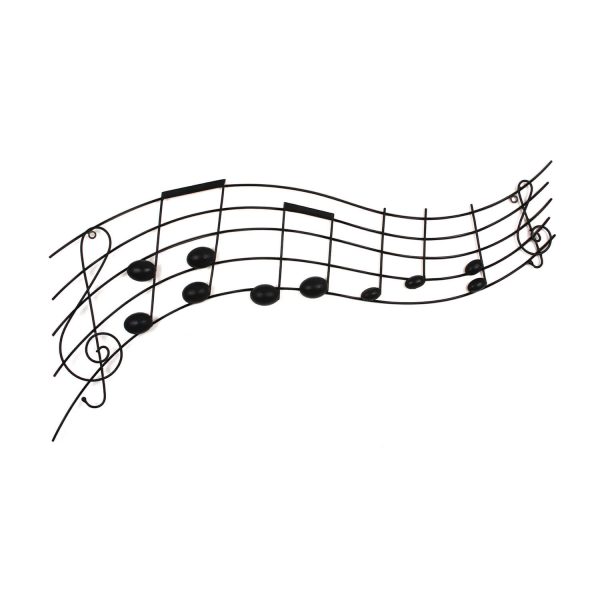 Black Music Notes Wall Art