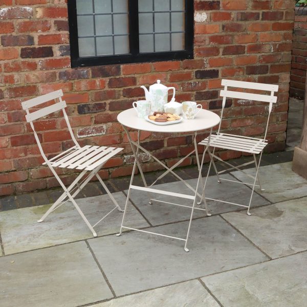 Padstow 3 Piece Folding Bistro Set Champagne