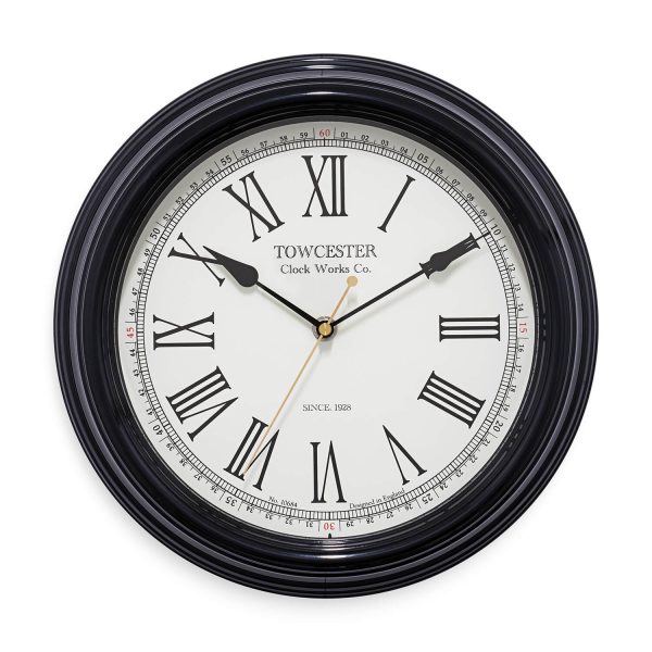 Acctim Redbourn Wall Clock Black 30Cm