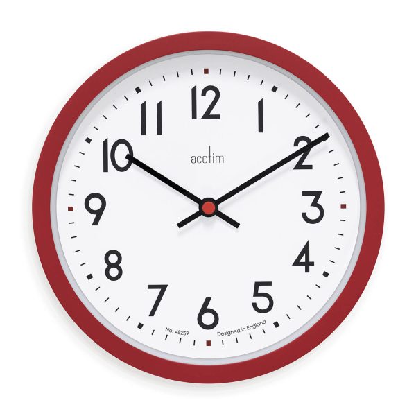 Acctim Elstow Wall Clock Quartz Retro Style Clay 20Cm