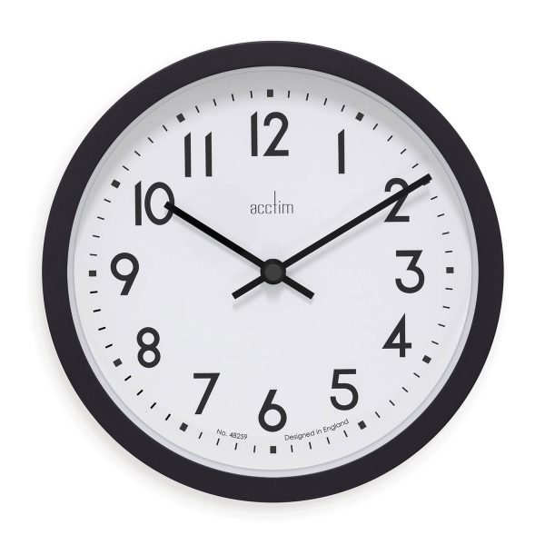 Acctim Elstow Wall Clock Quartz Retro Style Soot 20Cm