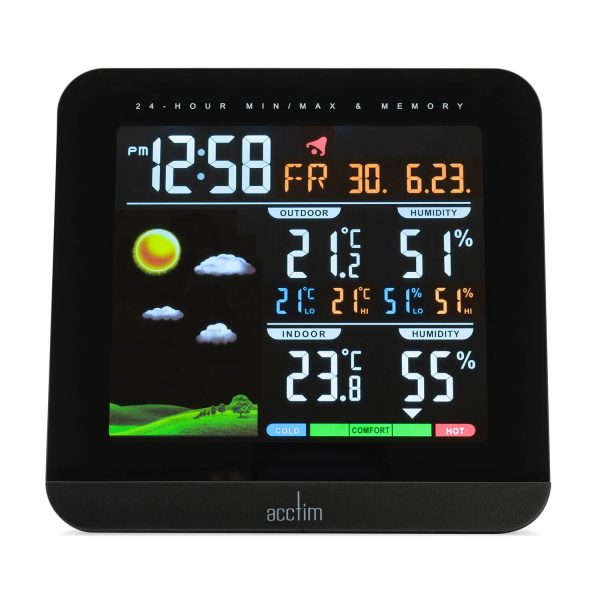 Acctim Wyndham 6 In 1 Digital Weather Station Black